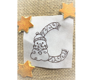 Stickdatei - Schneemann Alphabet Buchstabe C